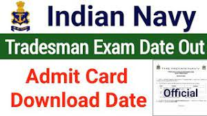 Indian Navy Tradesman Skilled Admit Card 2023 Download